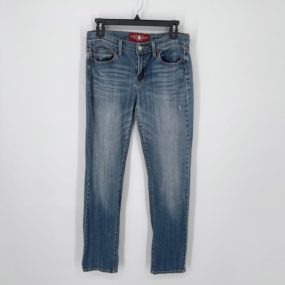Lucky Brand Sofia Straight Jeans Womens Sz 6 / 28 Medium Wash Stretch 5 Pocket